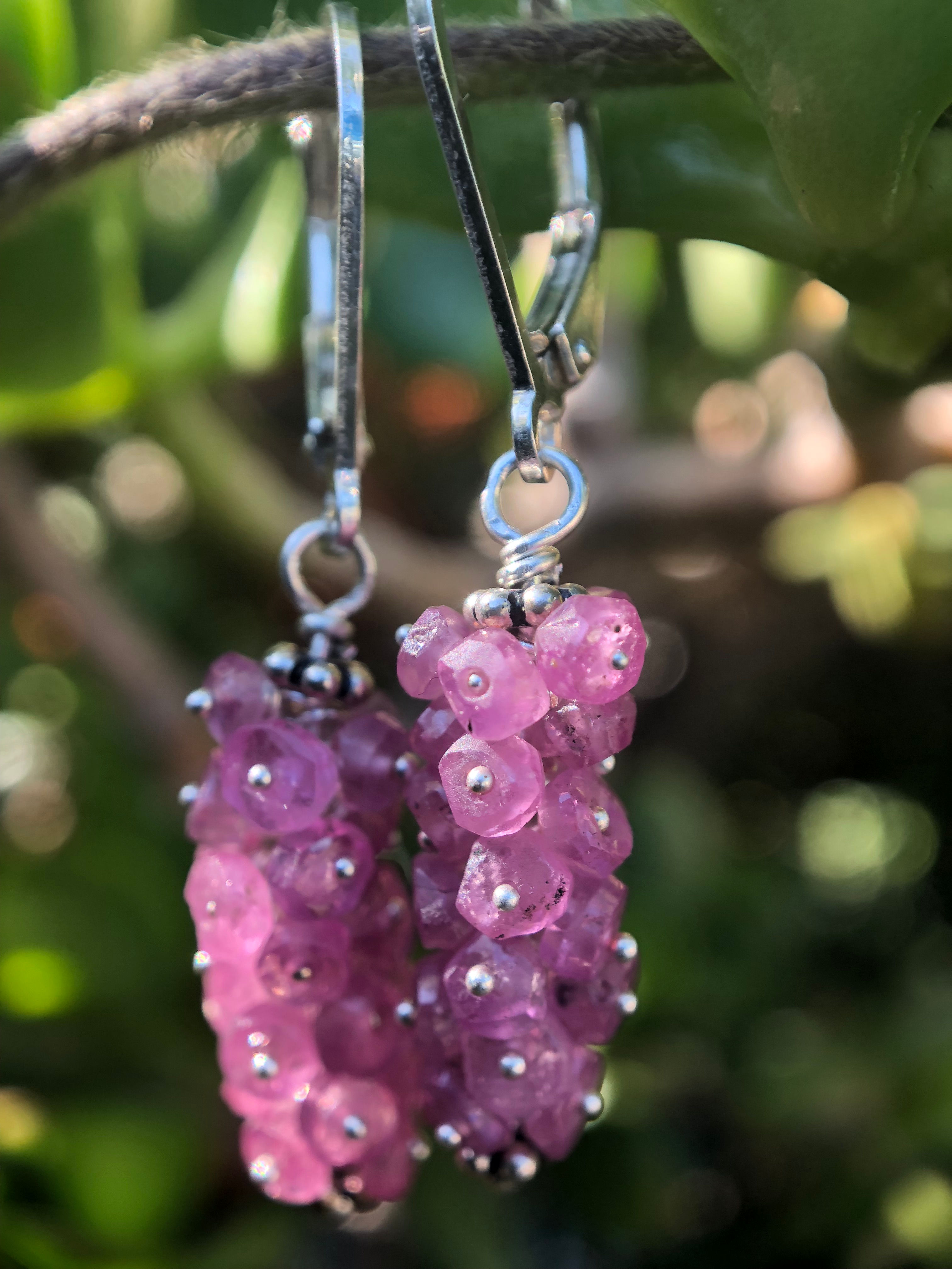 Romance in Pink Sapphire Earrings