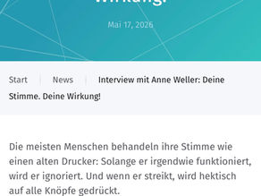 Auszug aus dem Interview "Deine Stimme. Deine Wirkung!"