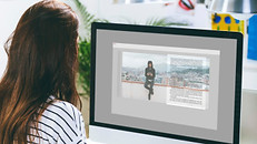 Female Using Computer