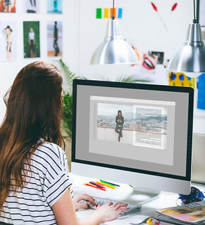 Female Using Computer