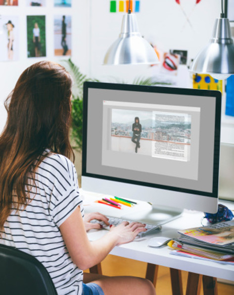 Female Using Computer