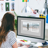 Female Using Computer