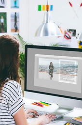 Female Using Computer