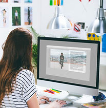 Female Using Computer