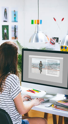Female Using Computer