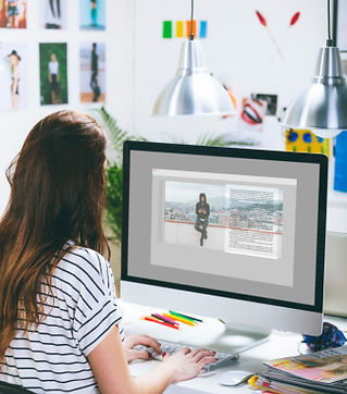 Female Using Computer