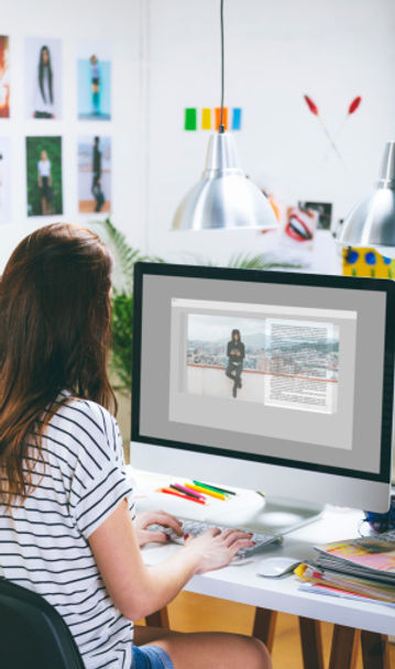 Female Using Computer