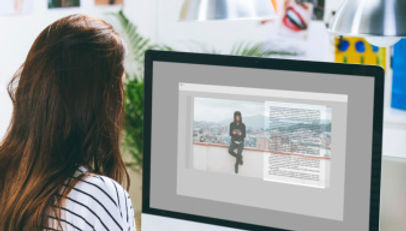 Female Using Computer