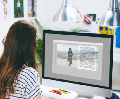 Female Using Computer