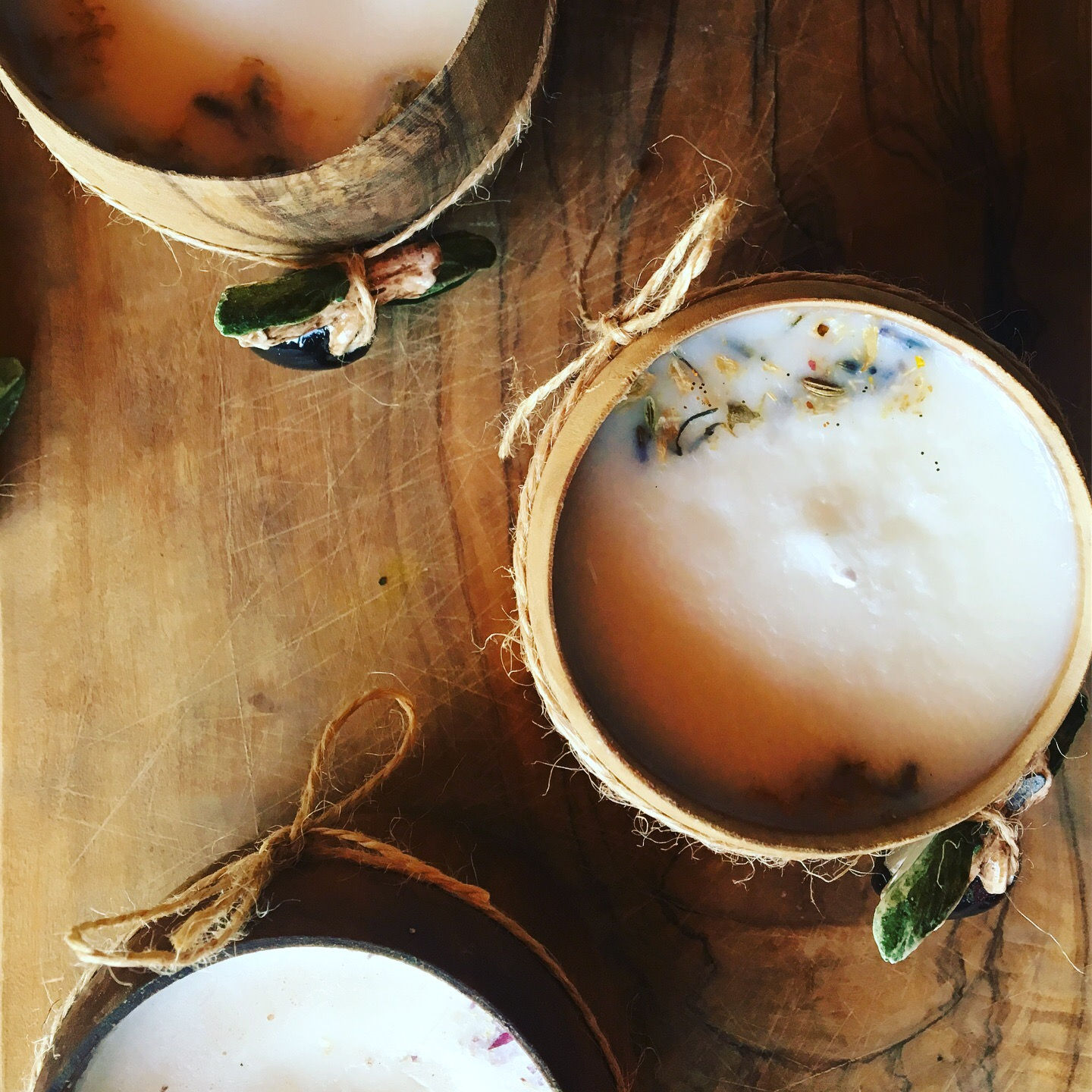 Limited Edition Olive wood Candle