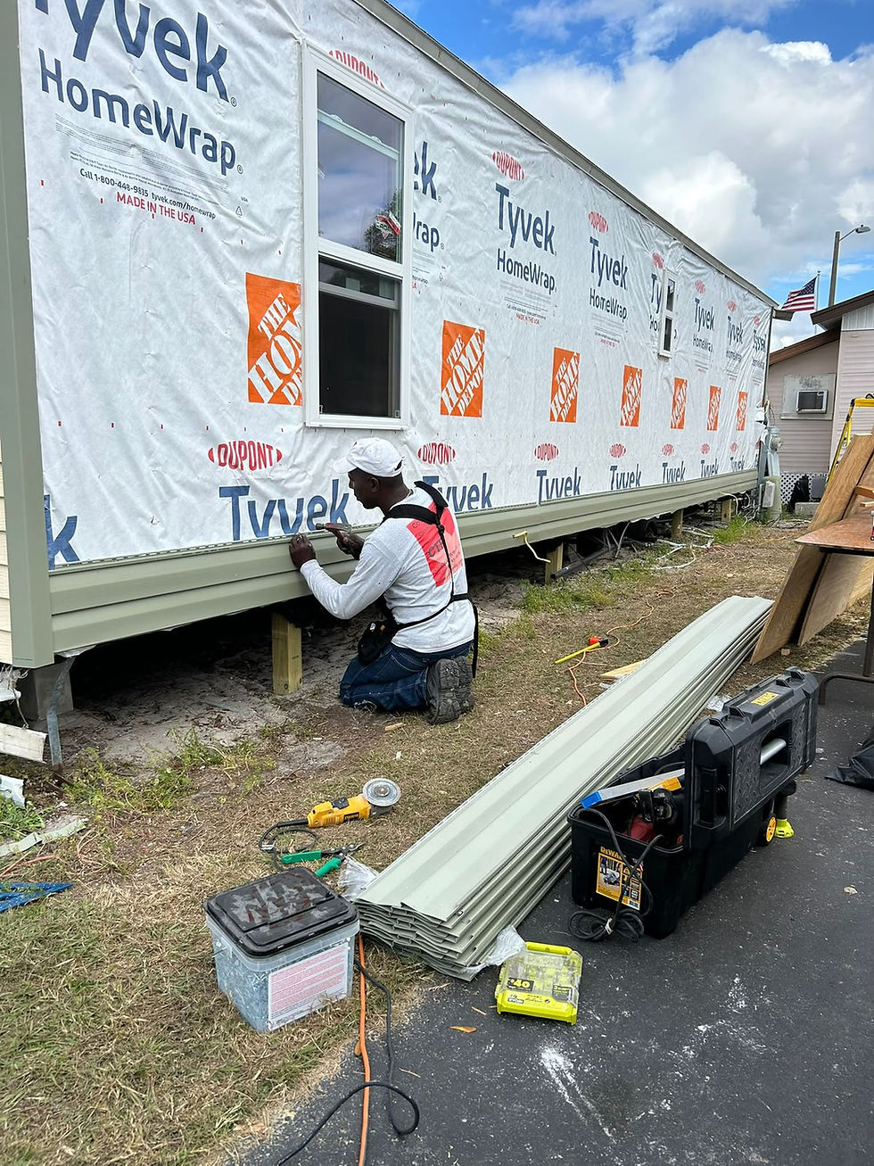Instalación de siding exterior