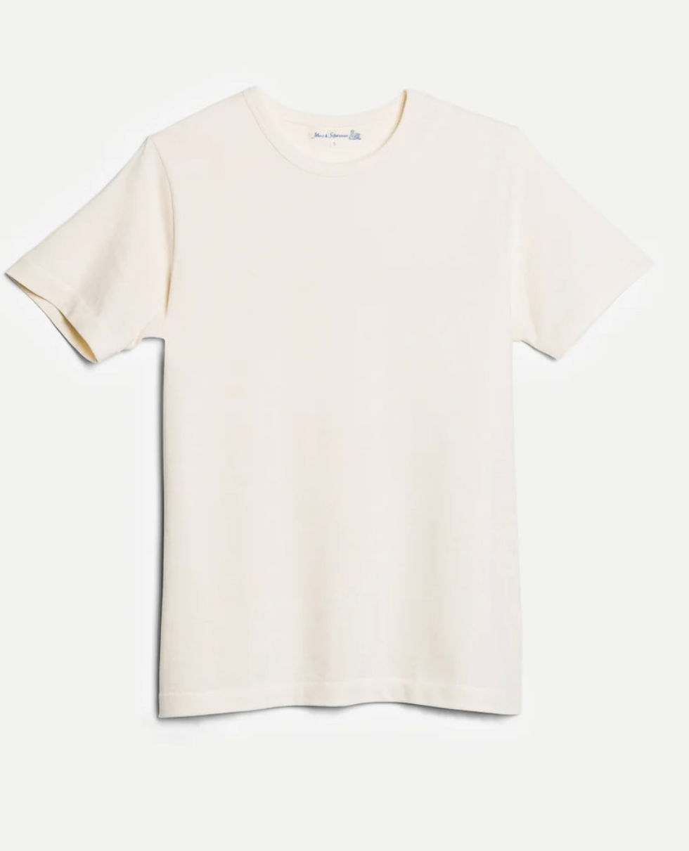 Loopwheel T- Shirt 215 Nature von Merz b. Schwanen