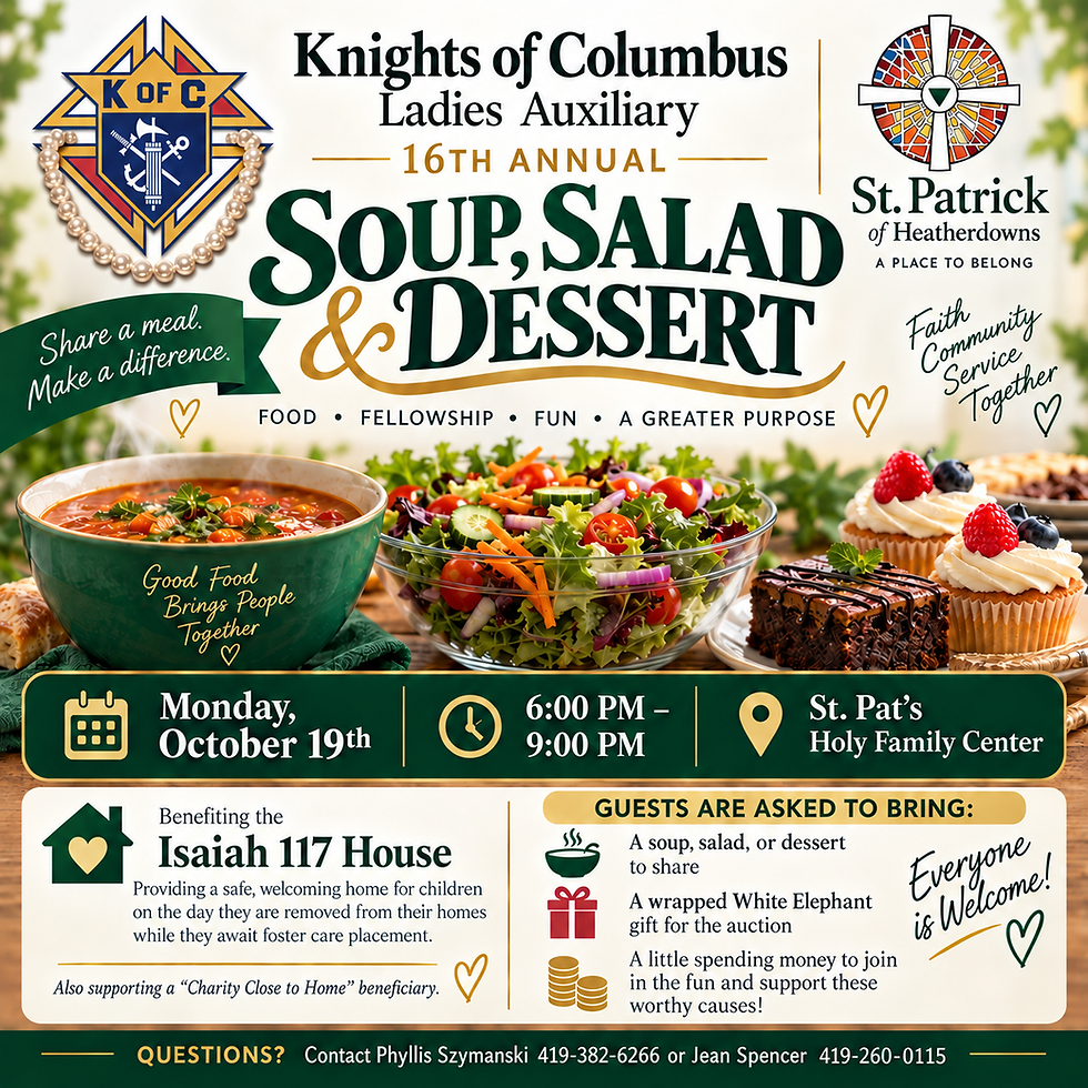K of C Ladies Auxiliary 16th Annual Charity Event