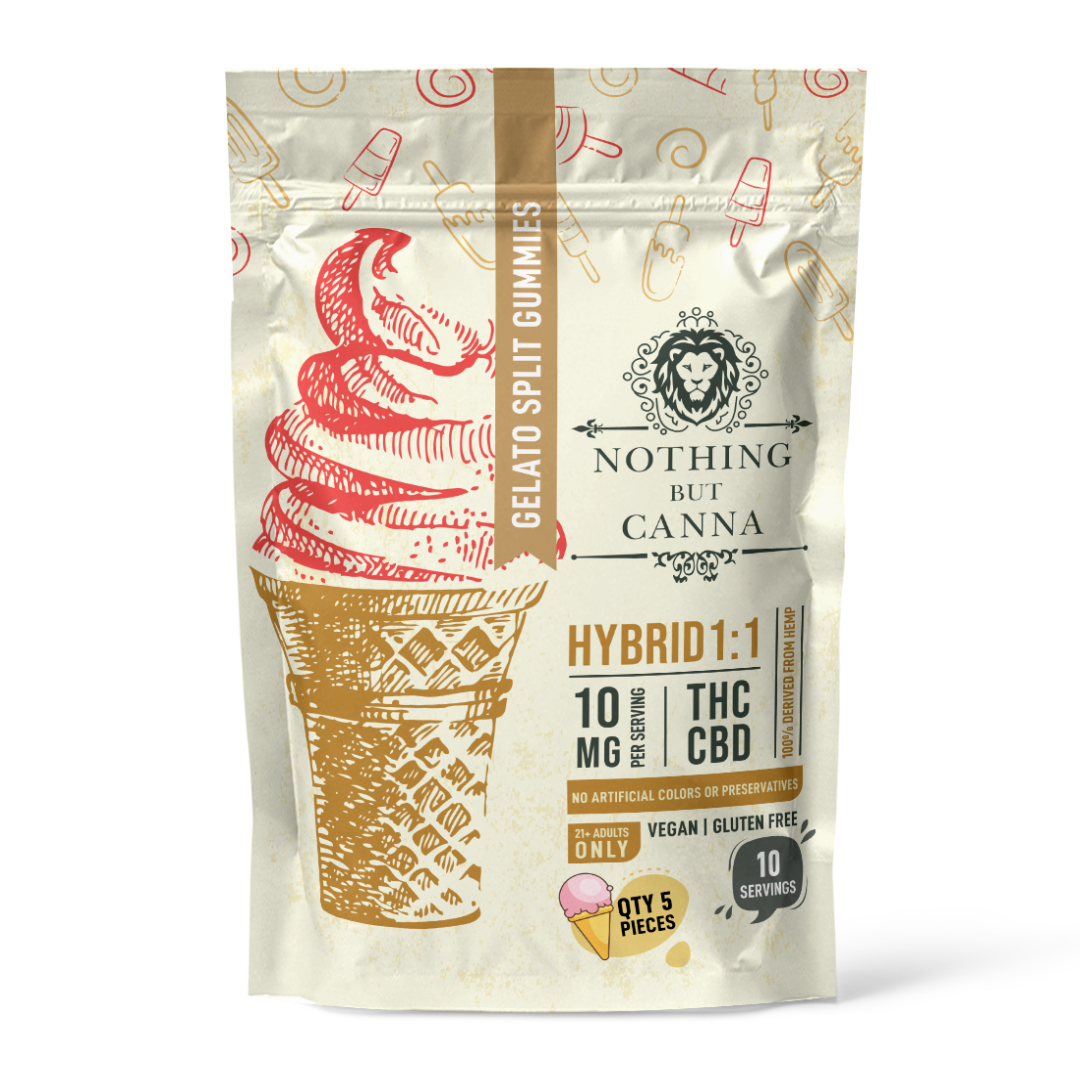 Gelato | Hybrid | 5mg THC & CBD per Serving | Splits | 10 Servings