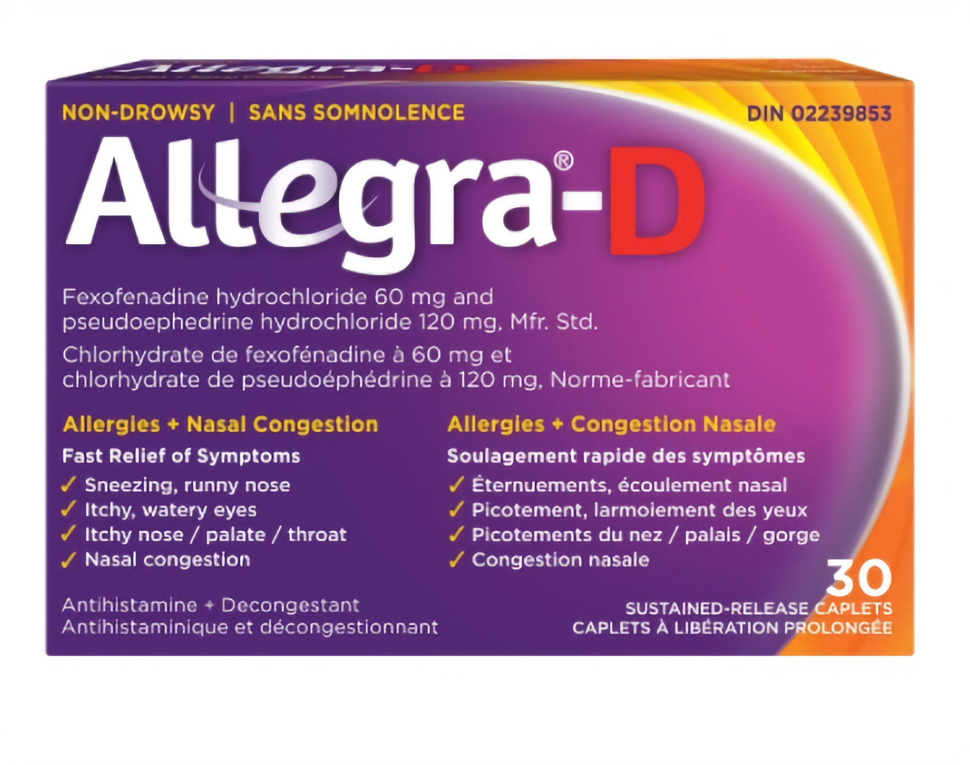 ALLEGRA-D 60MG 30'S