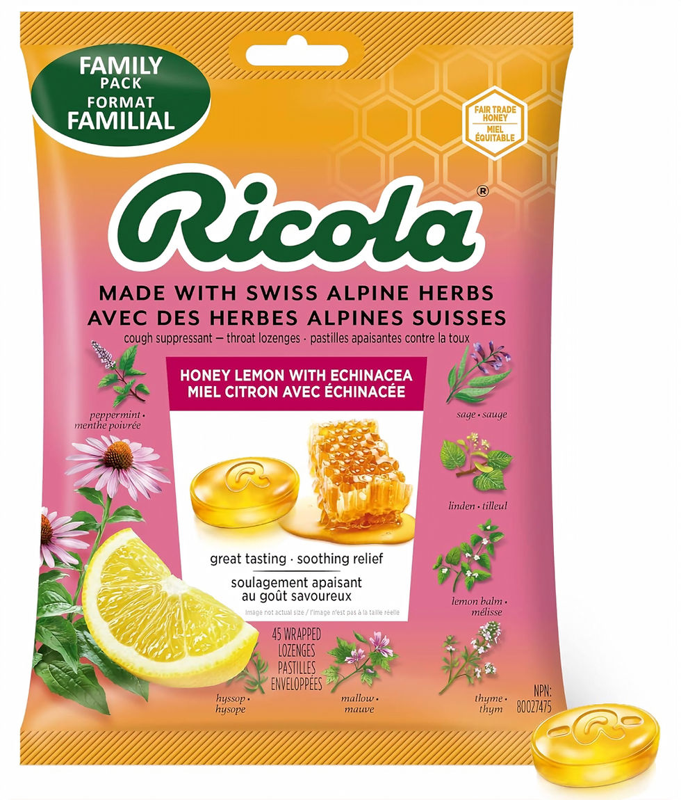 RICOLA SAC HONEY LEMON ECHINACEA 19'S