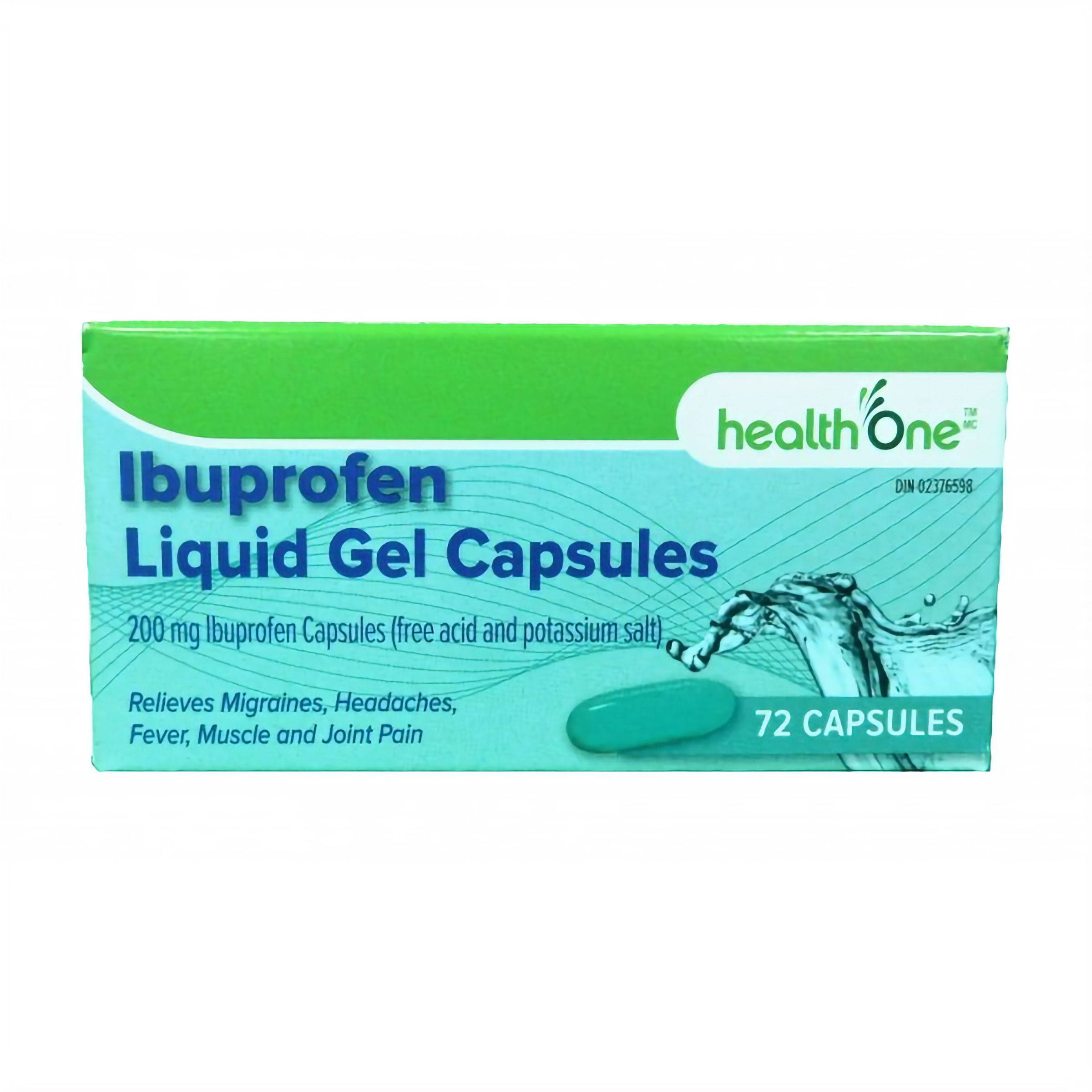 H ONE IBUPROFEN REG 200MG LIQ CAPS 72'S