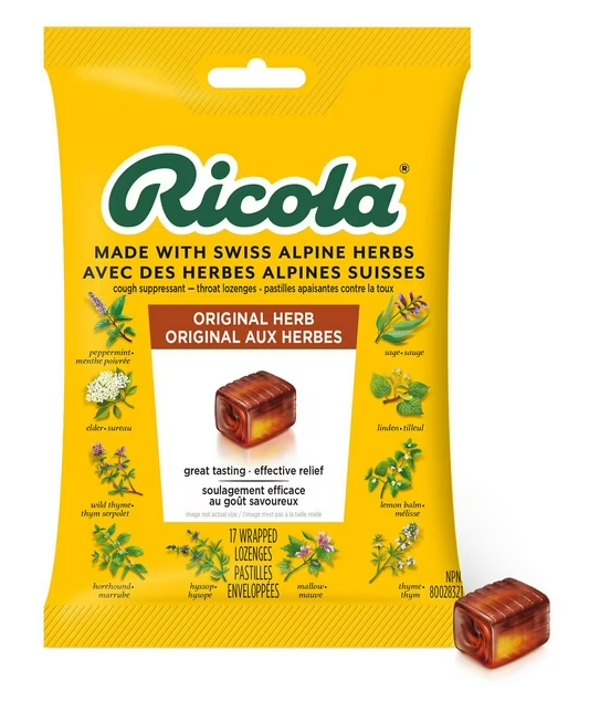 RICOLA BAGS ORIGINAL NAT HERB 17'S