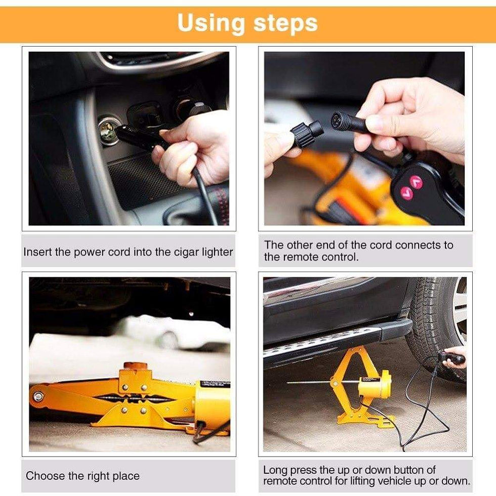 Thumbnail: 12V 2.5 Ton Portable Electric Scissor Car Jack