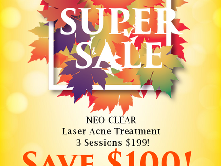 BACK TO SCHOOL SUPER SALE! Stop suffering with acne! #noregrets #acnefree #aerolase