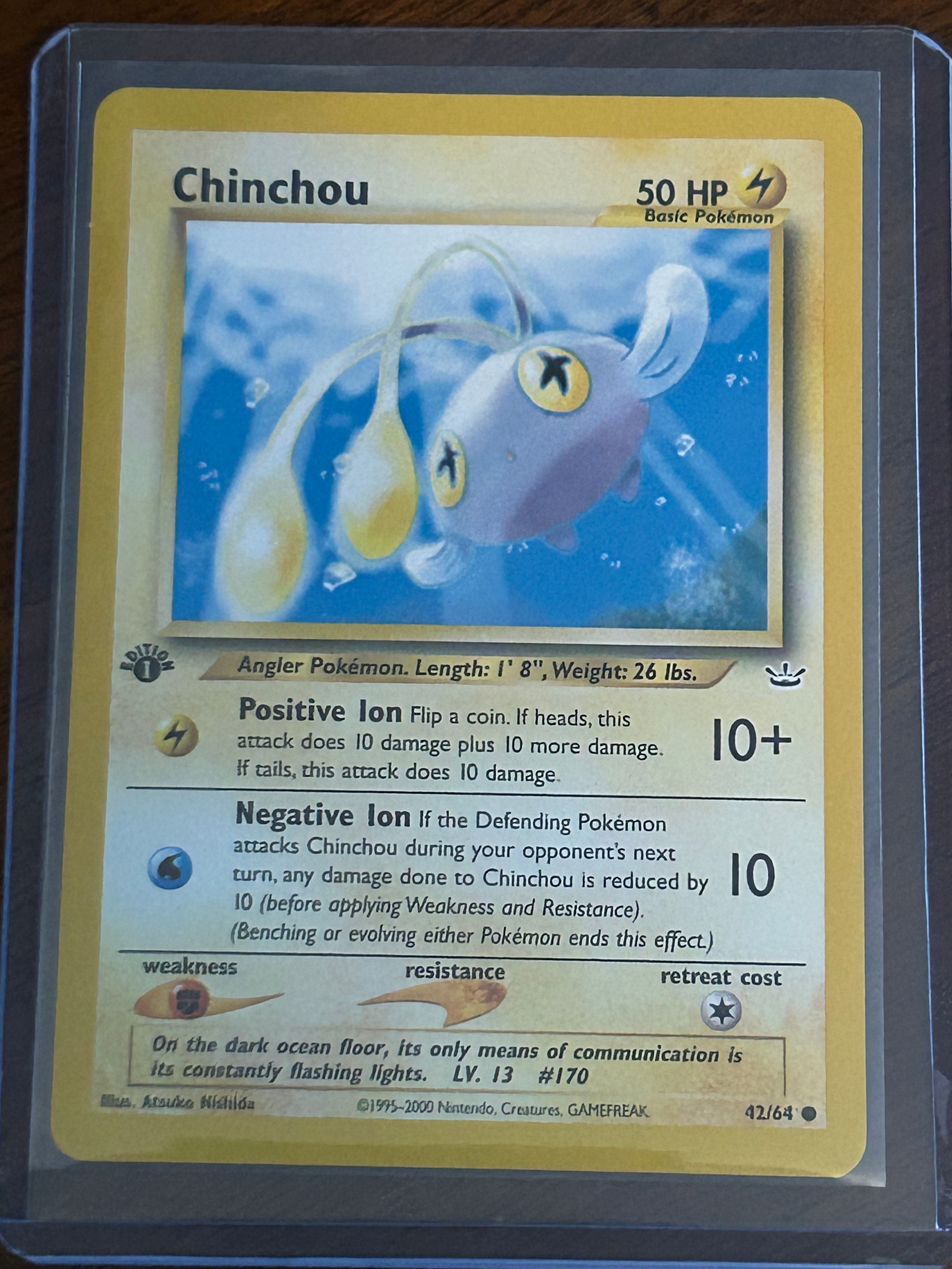 1st Edition Pokemon Chinchou