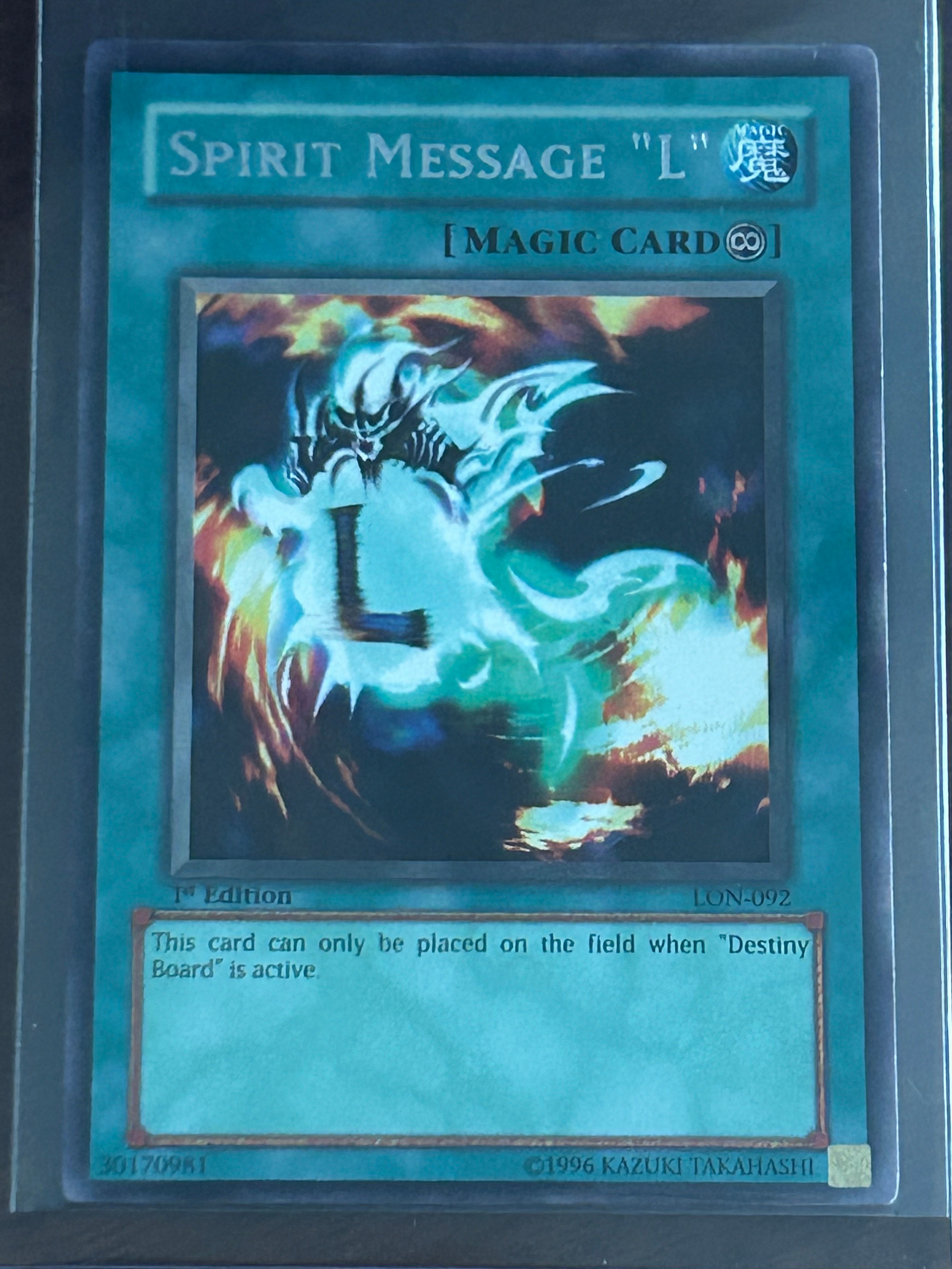 Yu-Gi-Oh! 1st Edition Spirit Message "L" Foil Title