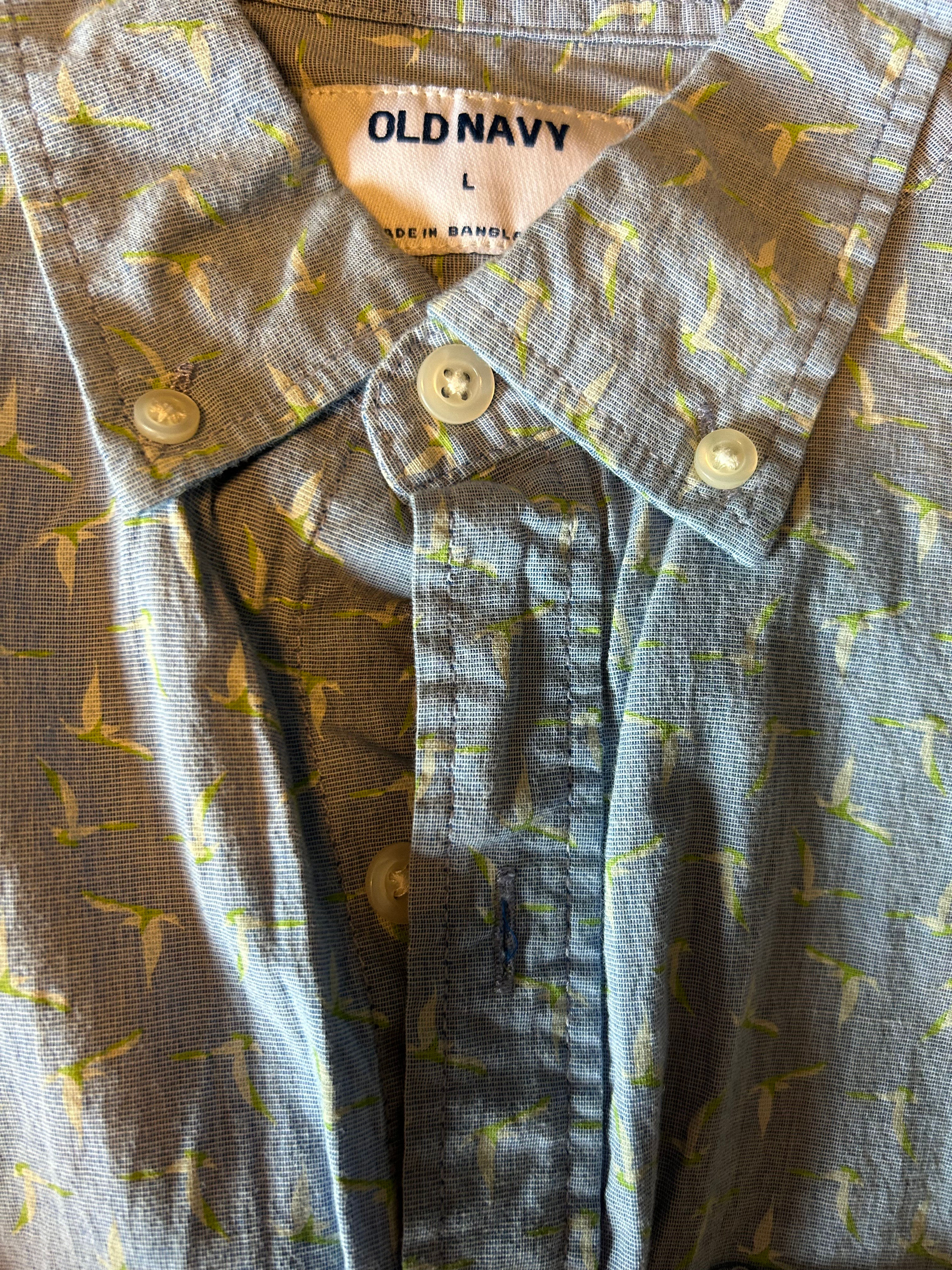 Old Navy Button Down Short Sleeve L