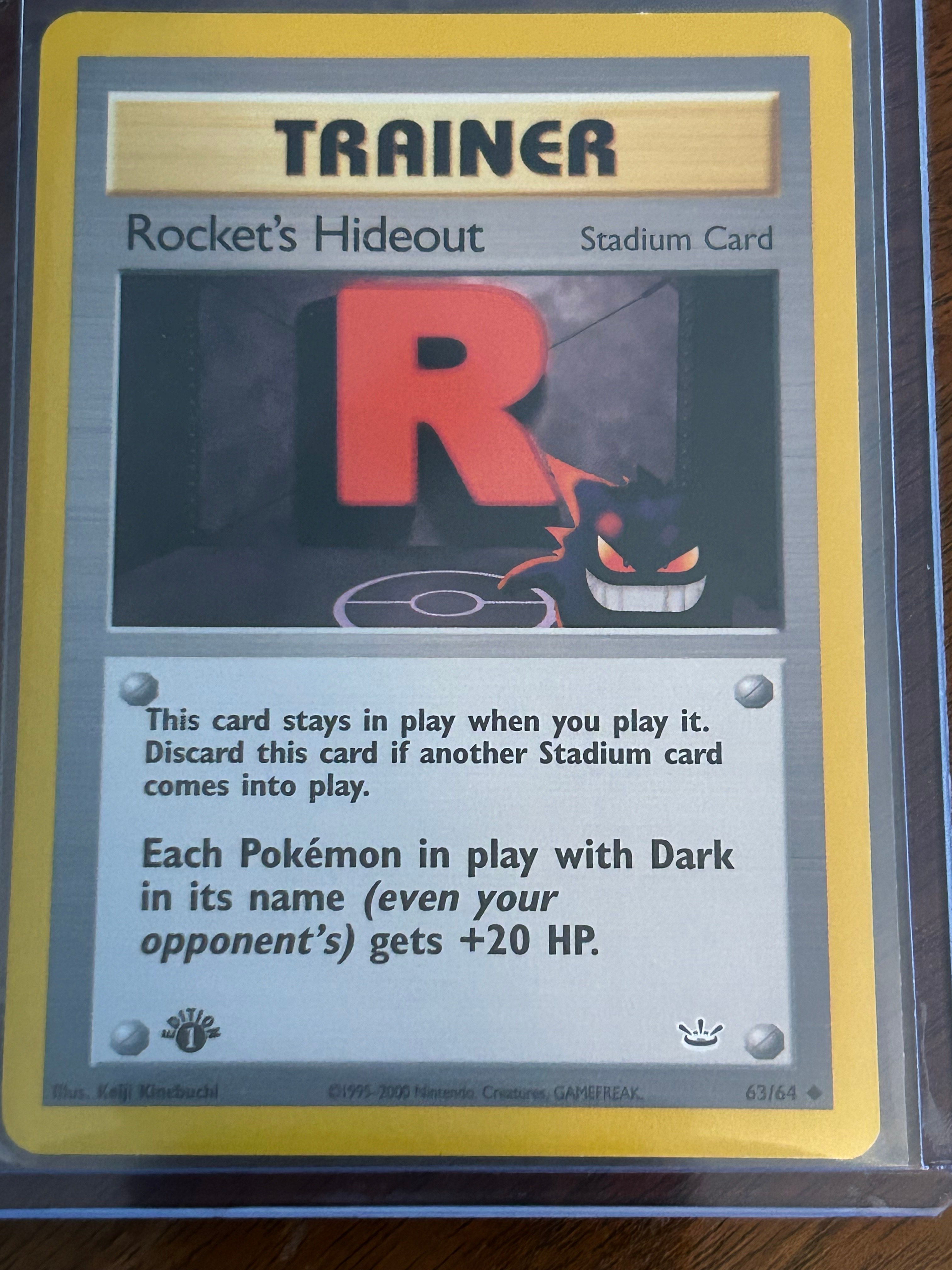 1st Edition Pokemon Trainer Rocket's Hideout