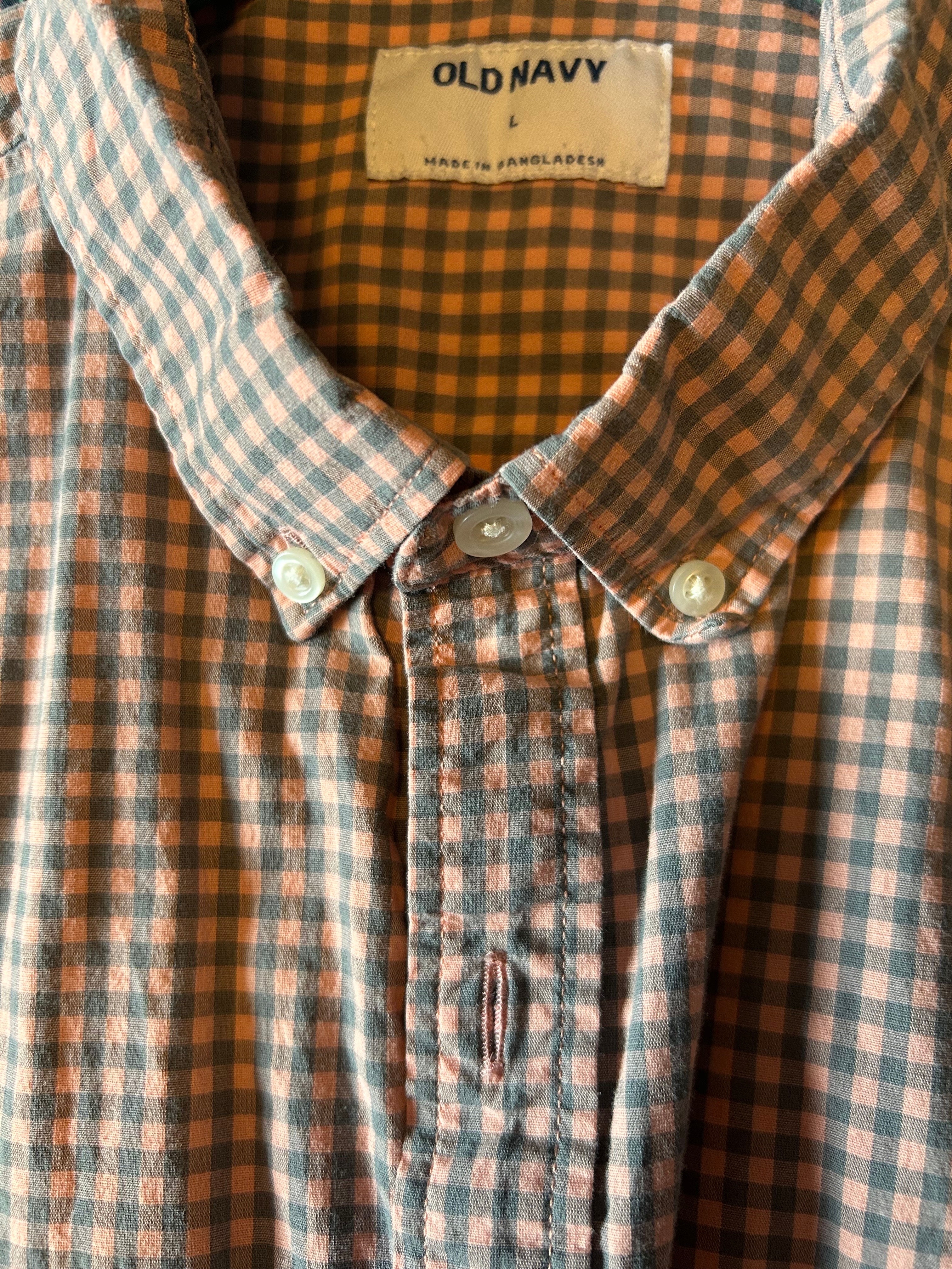 Old Navy Button Down Short Sleeve L