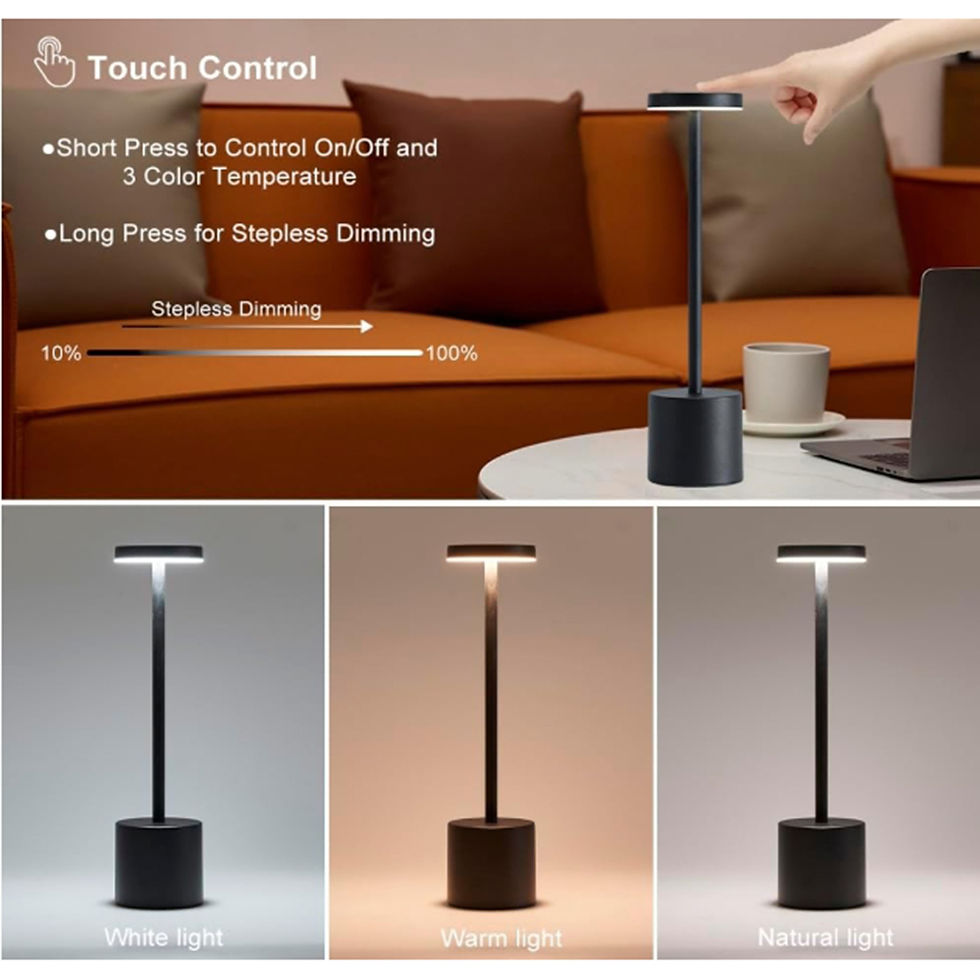 Thumbnail: Luminária de Mesa LED Sem Fio com Toque – Design Minimalista