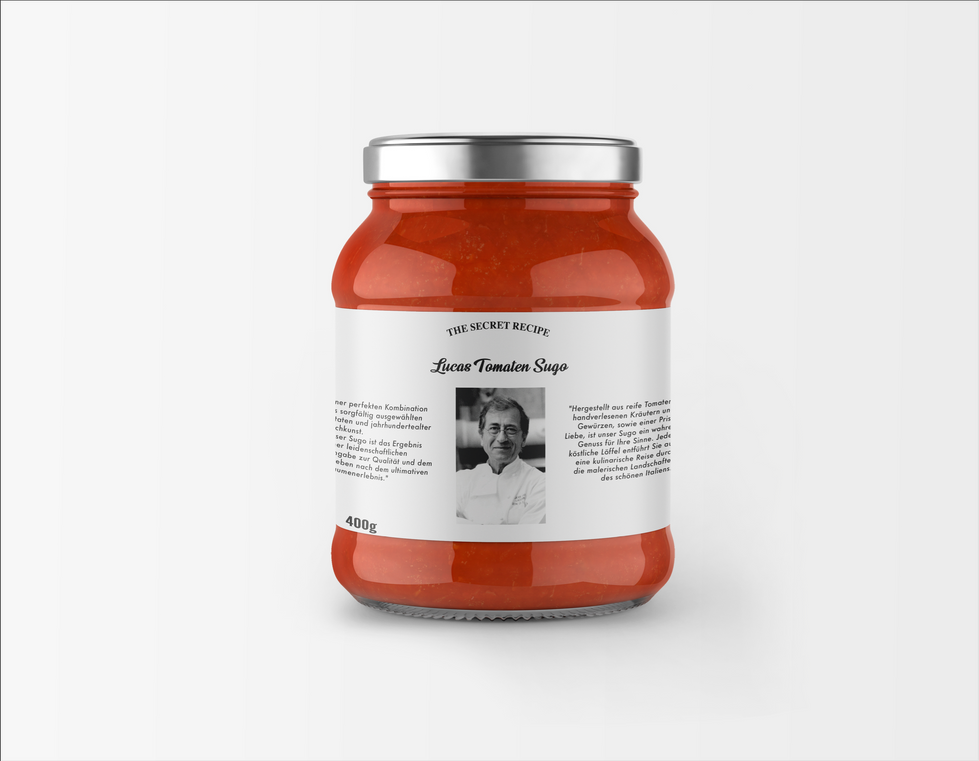 Etikettenlayout mit einen persönlichen Touch auf dem Koch-Chef