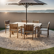 16x16 Brookstone Circular Paver Patio