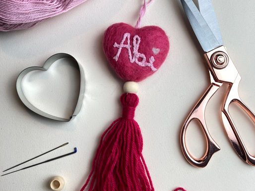 Make Needle-Felted Hearts for Valentine's Day