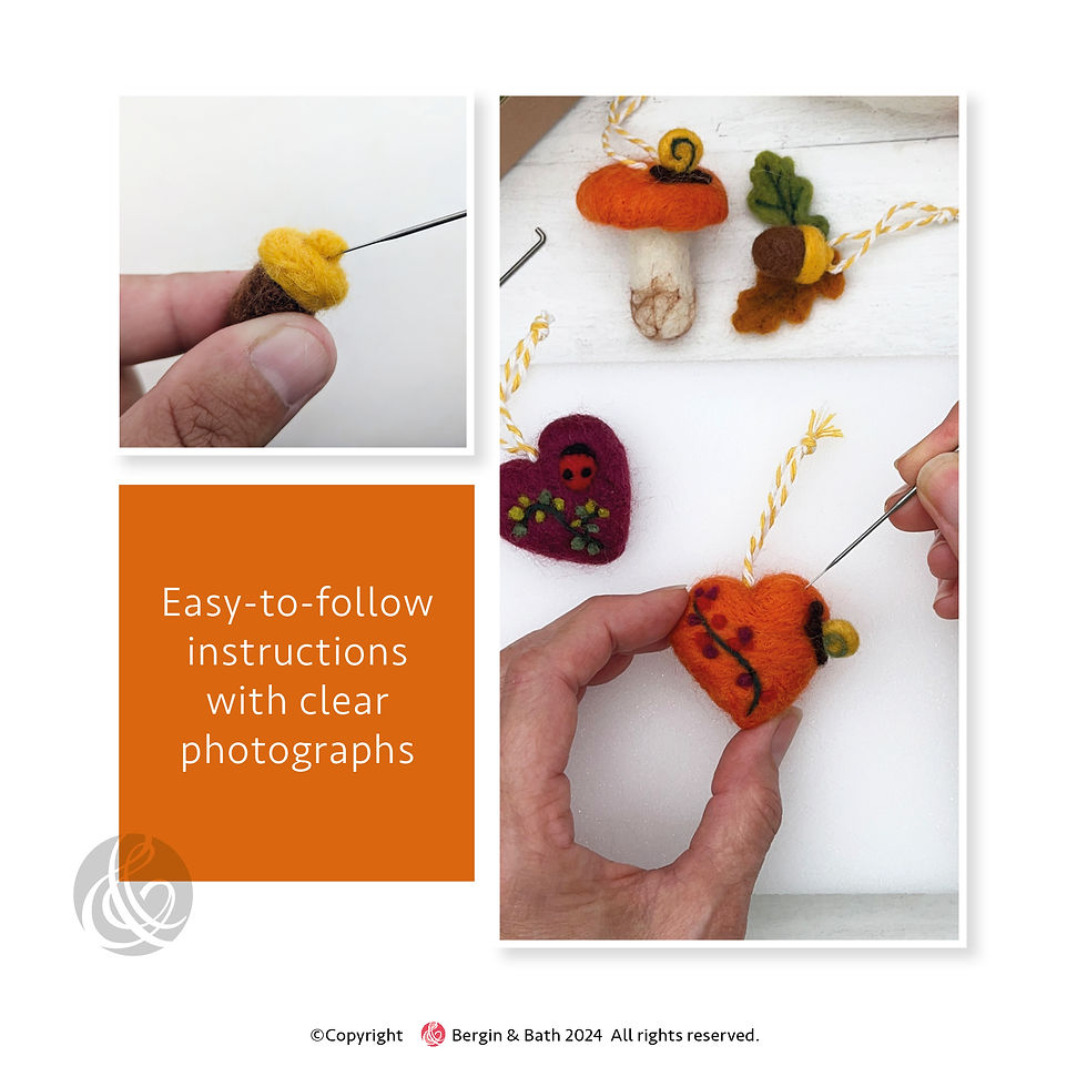 Thumbnail: Needle-Felted Autumn Pattern, a downloadable tutorial