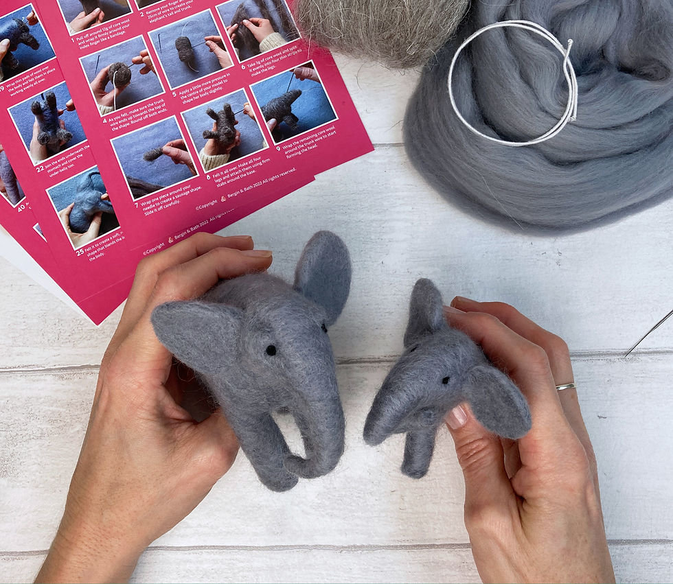 Thumbnail: Needle Felting Kit Elephants