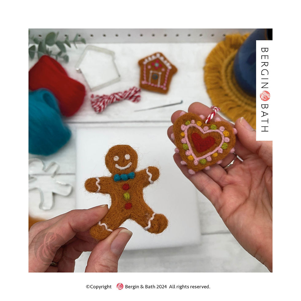 Thumbnail: Needle Felted Gingerbread tutorial. Digital Download file. PDF Pattern