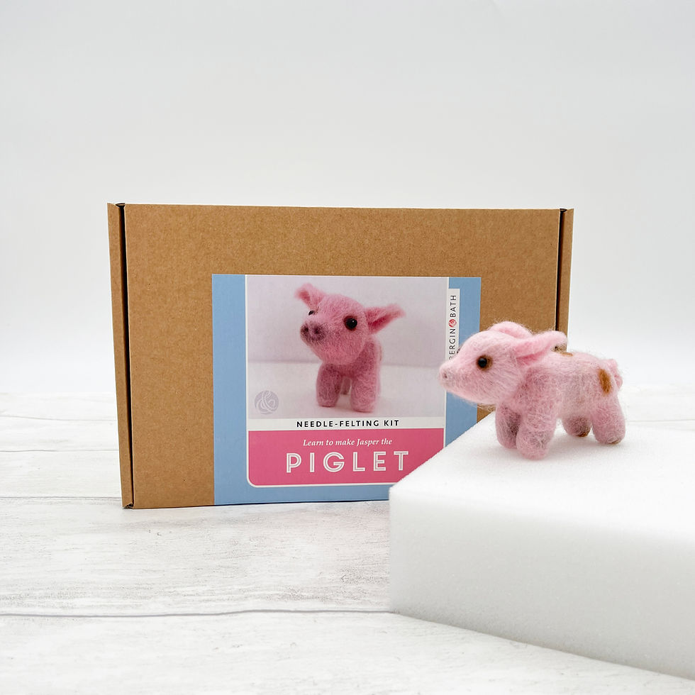 Thumbnail: Needle felting kit, Pig
