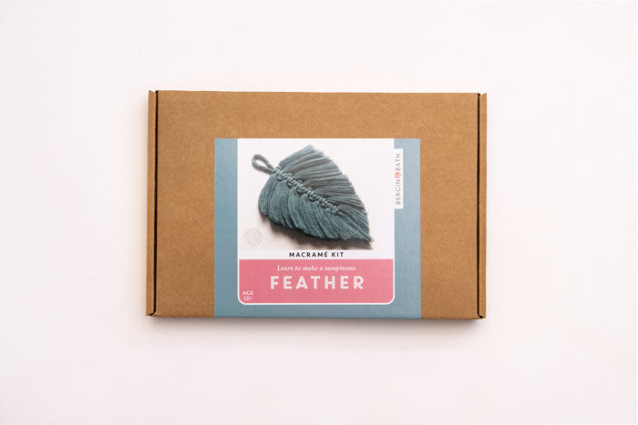 Thumbnail: Macramé Feather Kit - Laurel Green