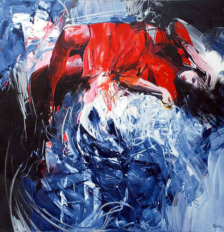 Figura in rosso, 140x140 cm .jpeg