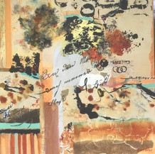 Writing On The Wall | Acrylic Mixed Media Collage | 30 x 30