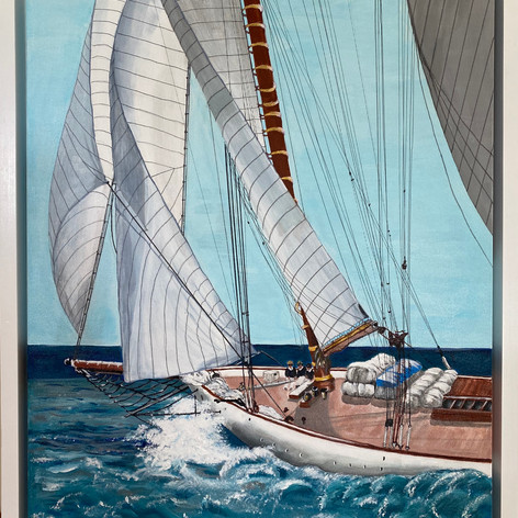 Race With The Wind | Acrylic | 24” h x 20” w | Framed
