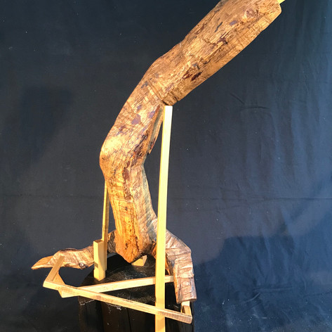 King Pylon | Oak, magnolia, pylon | 18” x 16” x 36” | Sculpture