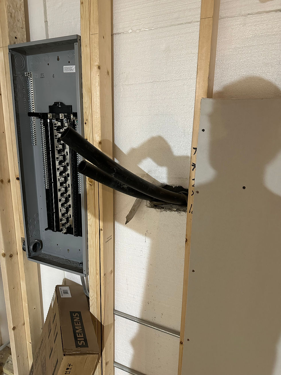 Consolidated Circulation Tubes Entering Home to Be Connected to Heat Pump