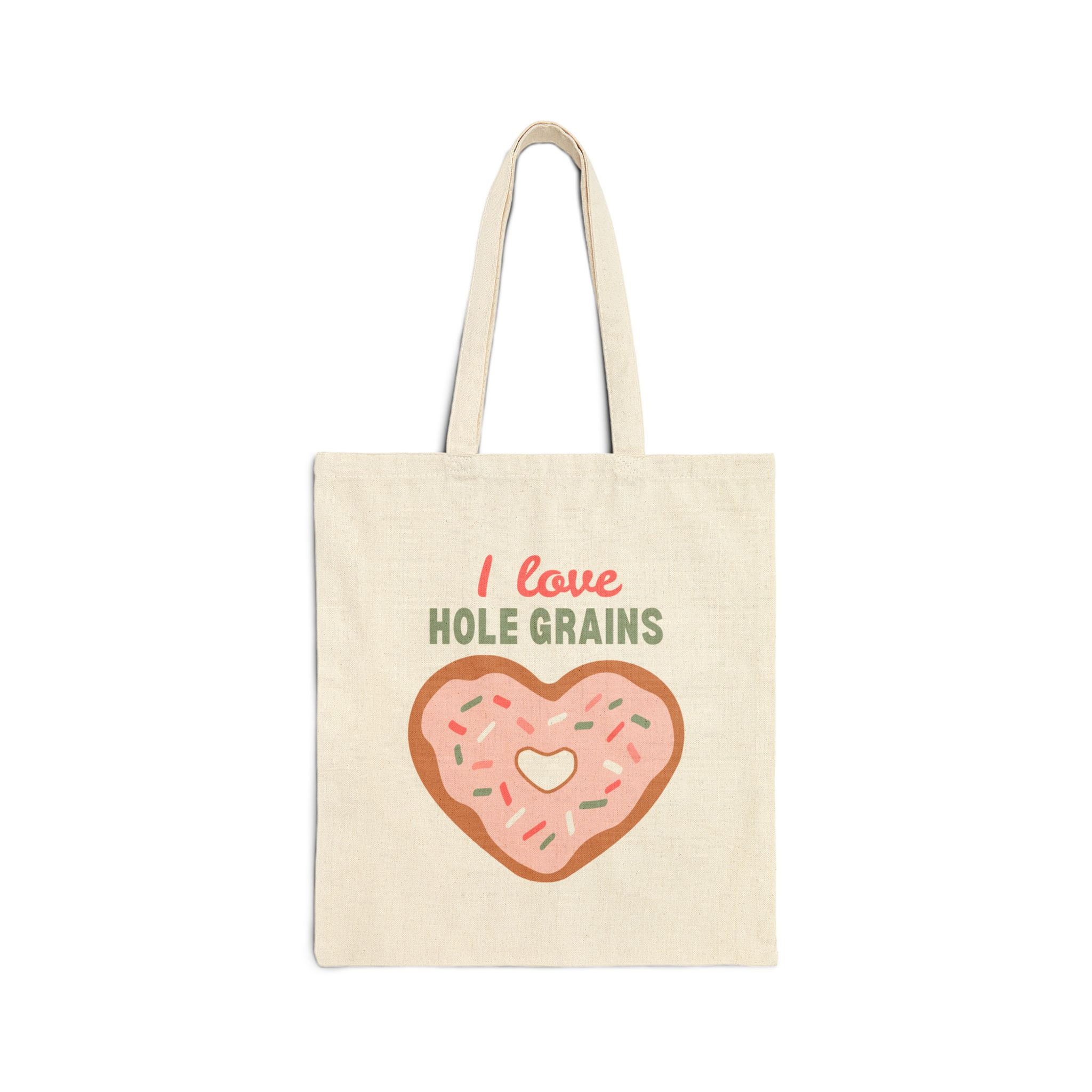 I Love Hole Grains Valentines Day Tote Bag for Dietitians