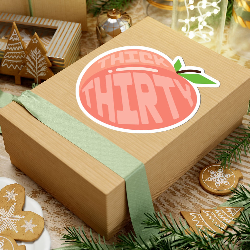 Thumbnail: Thick Thirty Kiss-Cut Sticker
