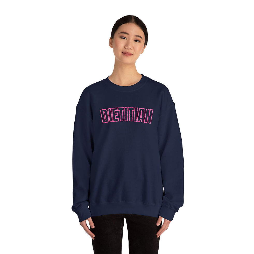 Thumbnail: Dietitian Embroidered Crewneck Sweatshirt Pink