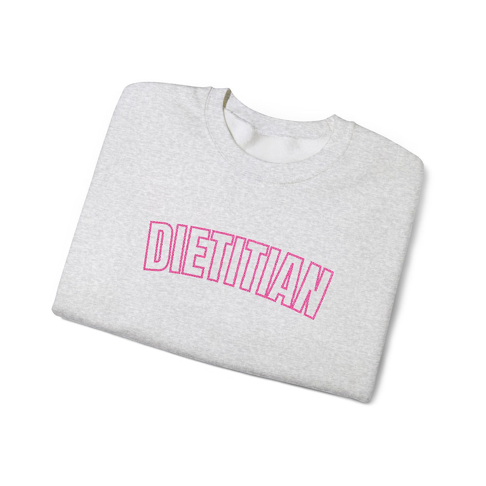 Thumbnail: Dietitian Embroidered Crewneck Sweatshirt Pink