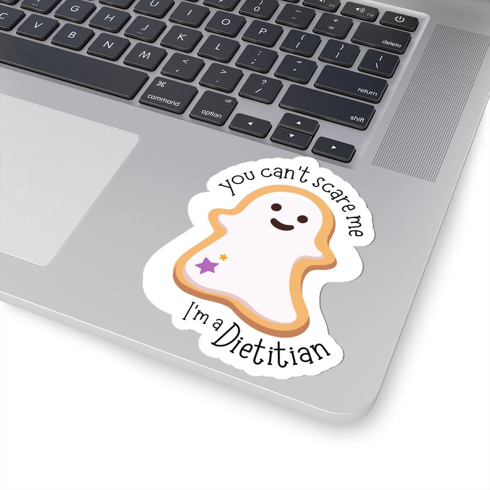 Thumbnail: Cute Ghost Dietitian Kiss-Cut Sticker