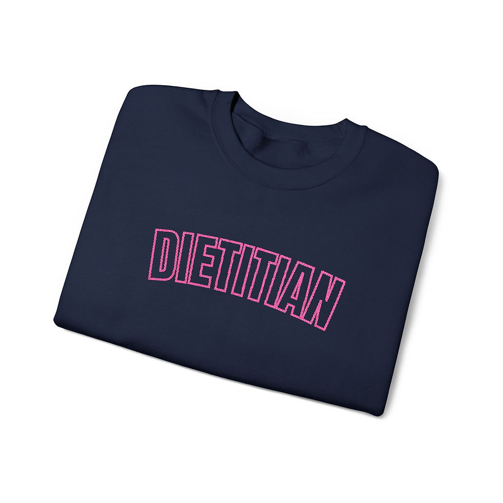 Thumbnail: Dietitian Embroidered Crewneck Sweatshirt Pink