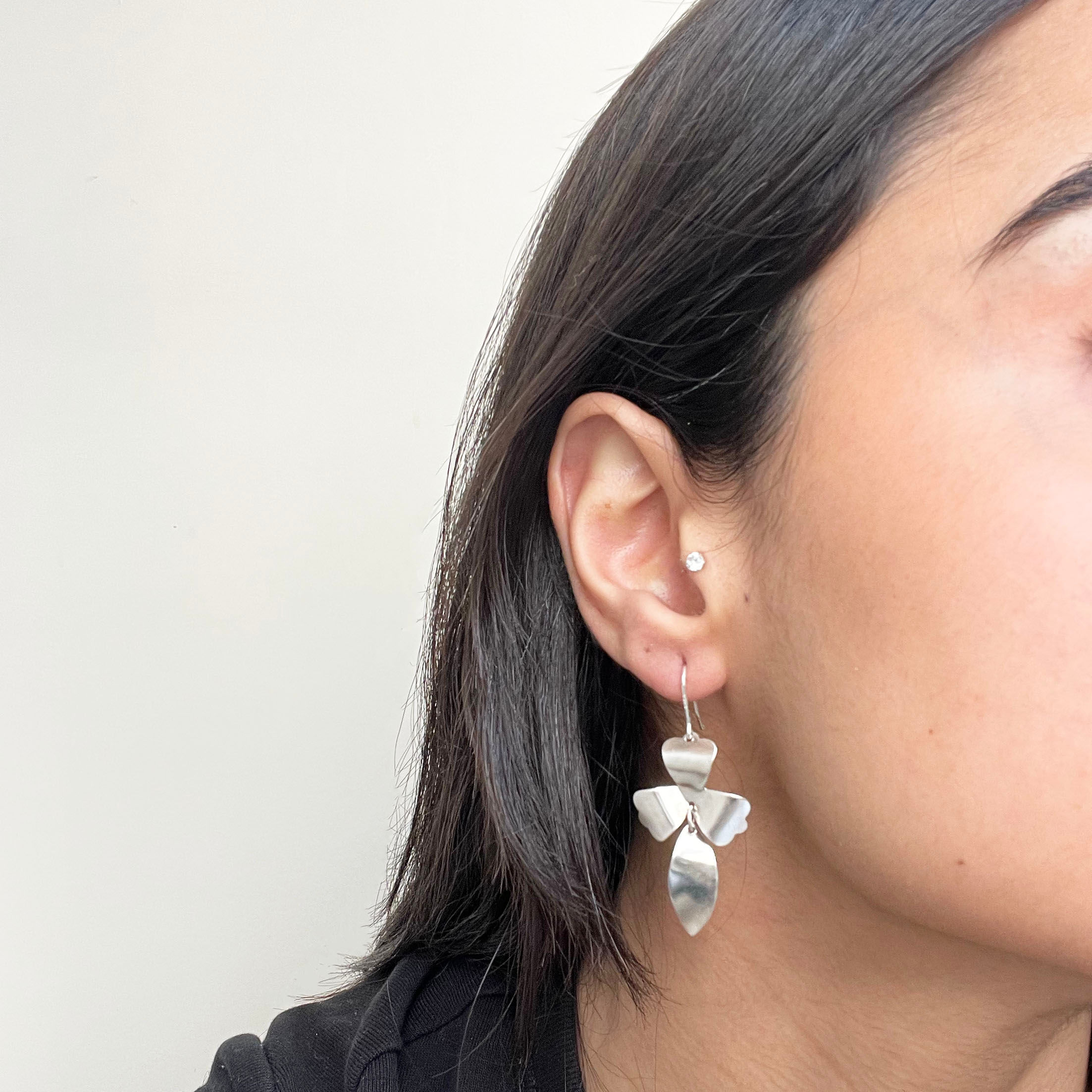 Asymmetric Lily Dangler Earrings